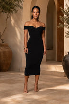 Wandelbares Herzausschnitt-Midikleid
