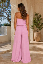 Strapless Wide-Leg Jumpsuit